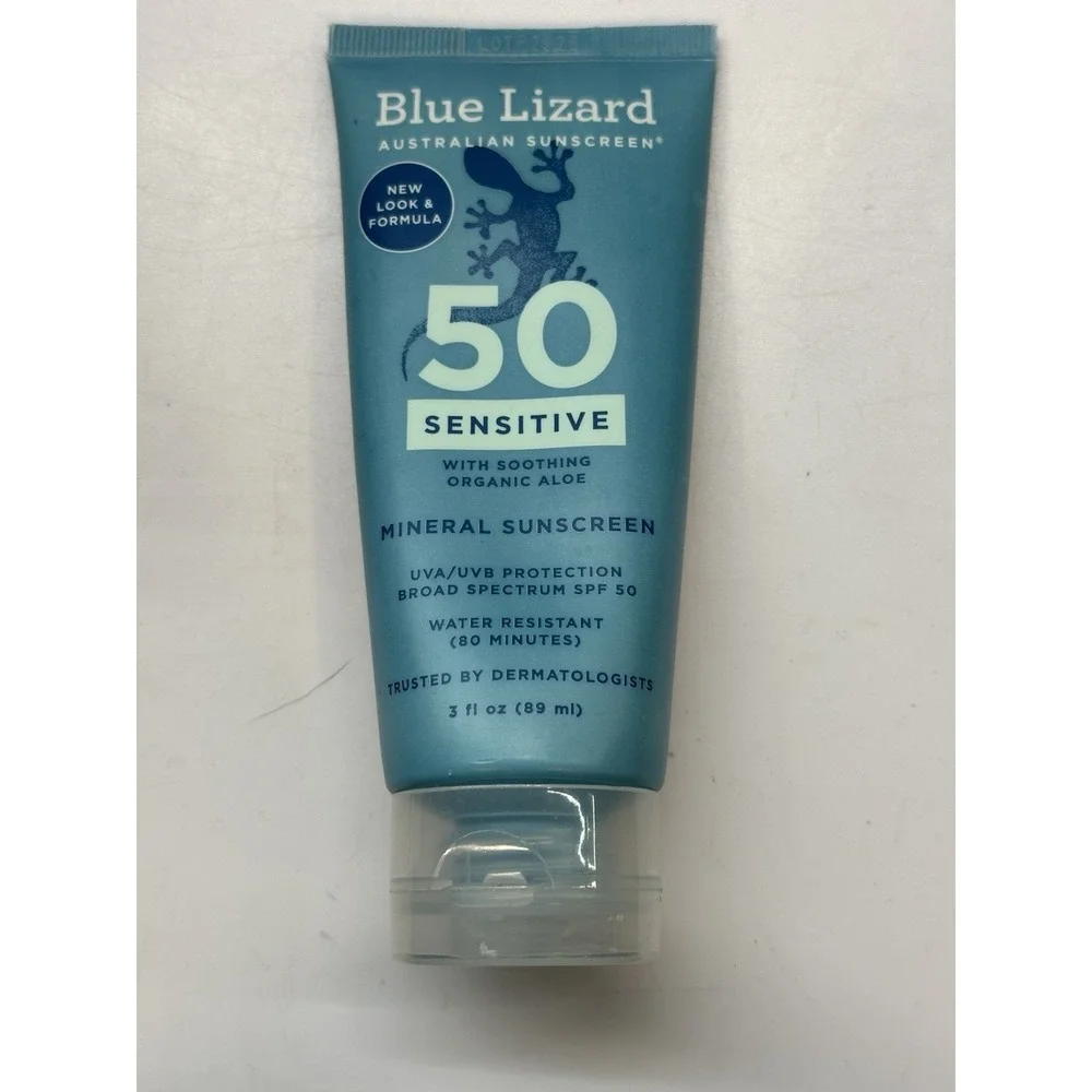 Blue Lizard Sensitive Mineral Sunscreen With Zinc Oxide 50+ Water Resistant 3 oz